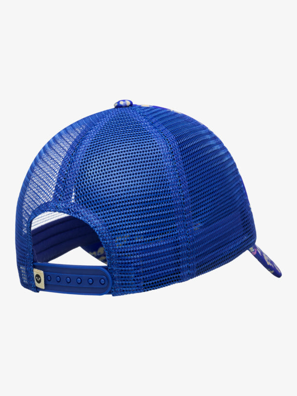 Load image into Gallery viewer, Roxy Kids&#39; Honey Cococnut Trucker Cap Dazzling Blue Coastline Ditsy ERGHA03349_XBYM
