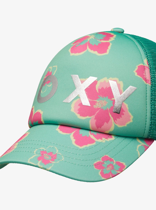 Roxy Kids' Honey Coconut Trucker Cap Katydid Tropicool ERGHA03367-GHM6