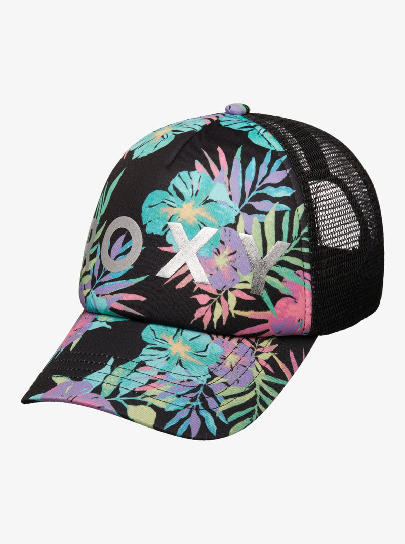 Load image into Gallery viewer, Roxy Kids' Honey Coconut Trucker Cap Anthracite Aquarella Active Rg ERGHA03367-XMGB
