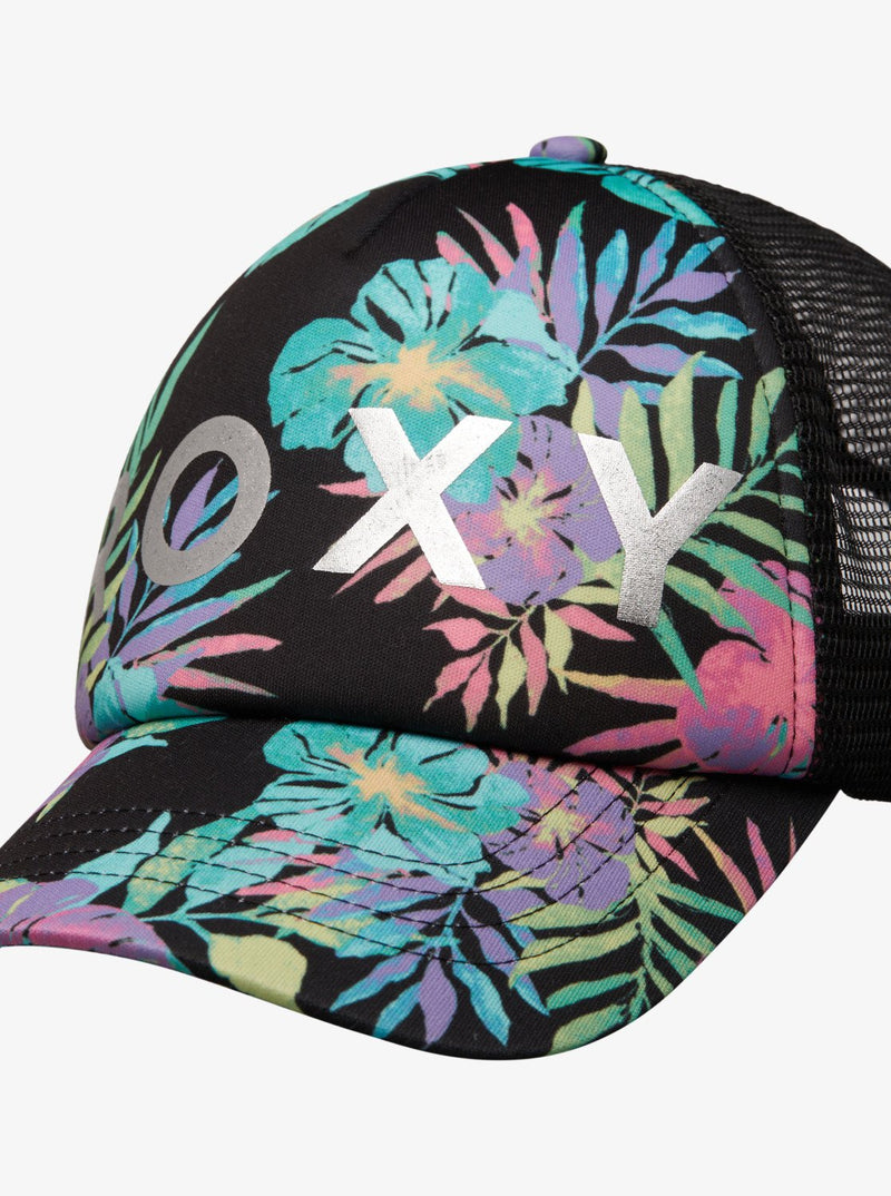 Load image into Gallery viewer, Roxy Kids' Honey Coconut Trucker Cap Anthracite Aquarella Active Rg ERGHA03367-XMGB
