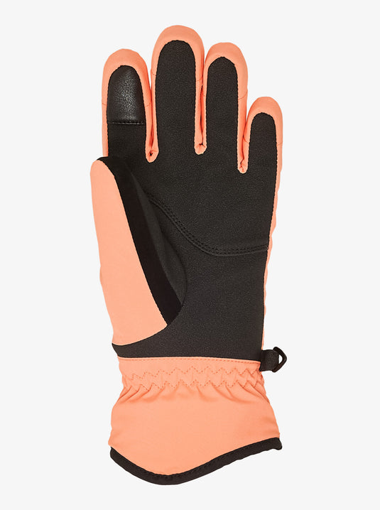 Roxy Kids' Freshfield Girl Snow Gloves Coral Chic ERGHN03047-NKN0