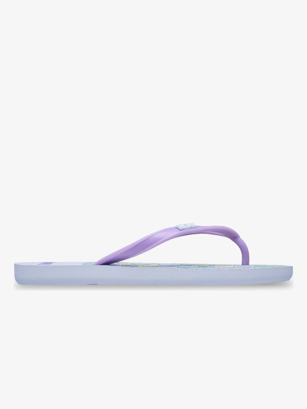 Load image into Gallery viewer, Roxy Kid's Viva Stamp Flip Flops Purple ERGL100014-PUR
