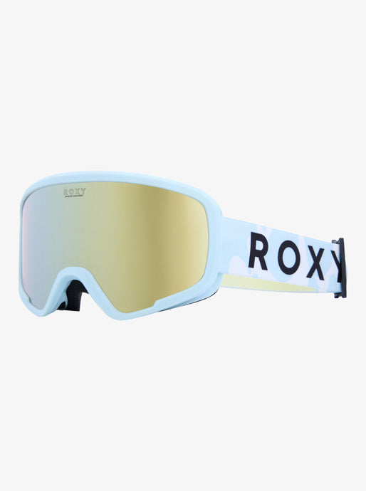 Roxy Kids' Missy Ski/Snowboard Goggles Big Flowers/Clux Ml Lt Blue S3 ERGTG03026-BDF0