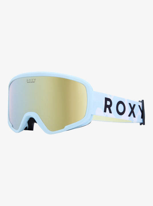 Roxy Kids' Missy Ski/Snowboard Goggles Big Flowers/Clux Ml Lt Blue S3 ERGTG03026-BDF0