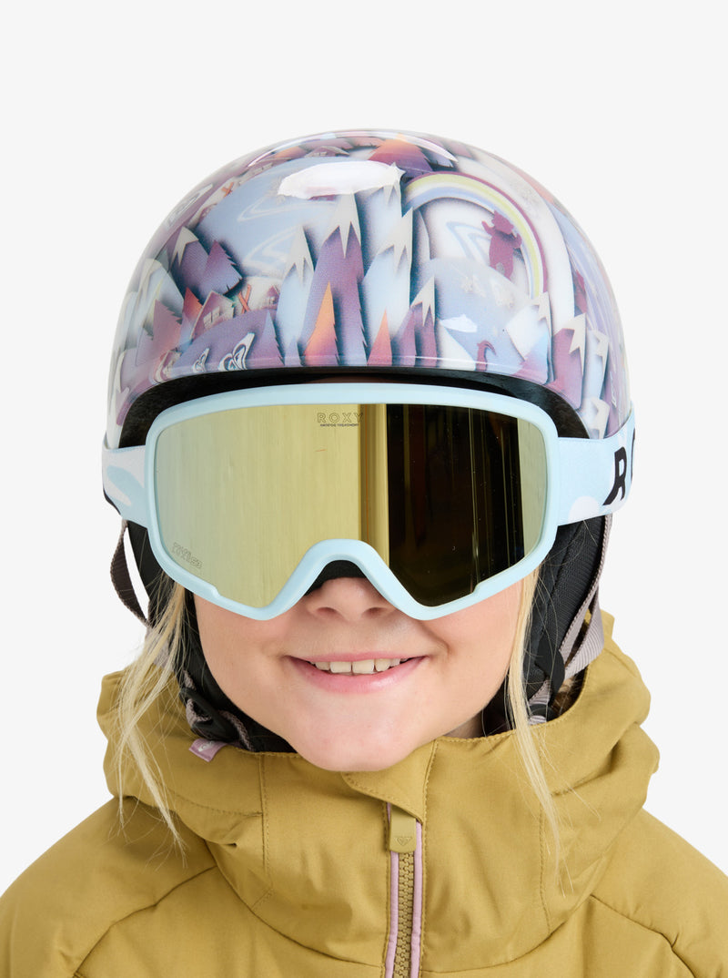 Load image into Gallery viewer, Roxy Kids&#39; Missy Ski/Snowboard Goggles Big Flowers/Clux Ml Lt Blue S3 ERGTG03026-BDF0
