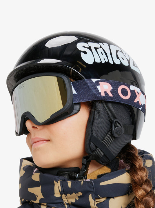 Roxy Kids' Missy Ski/Snowboard Goggles Big Flowers/Clux Ml Lt Orange S3 ERGTG03026-KVM0