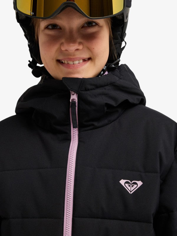 Load image into Gallery viewer, Roxy Kids&#39; Snowyhill Puffy 10K Snow Jacket (8-16 Years) True Black ERGTJ03205-KVJ0
