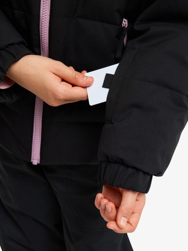 Load image into Gallery viewer, Roxy Kids&#39; Snowyhill Puffy 10K Snow Jacket (8-16 Years) True Black ERGTJ03205-KVJ0
