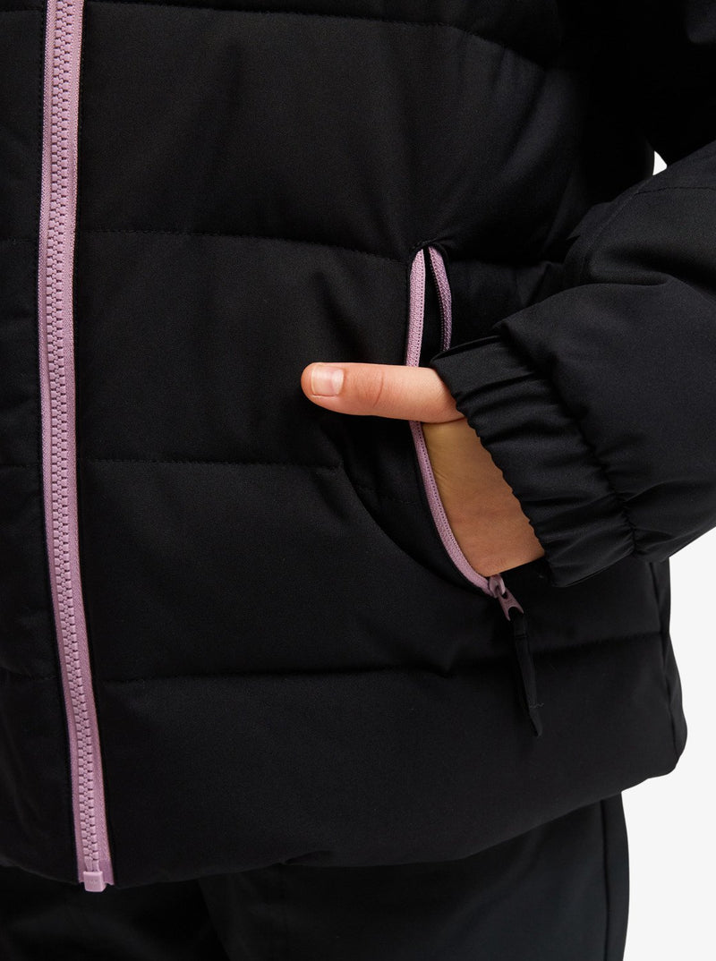 Load image into Gallery viewer, Roxy Kids&#39; Snowyhill Puffy 10K Snow Jacket (8-16 Years) True Black ERGTJ03205-KVJ0
