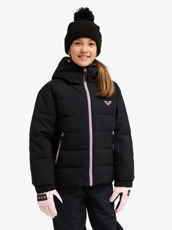 Load image into Gallery viewer, Roxy Kids&#39; Snowyhill Puffy 10K Snow Jacket (8-16 Years) True Black ERGTJ03205-KVJ0
