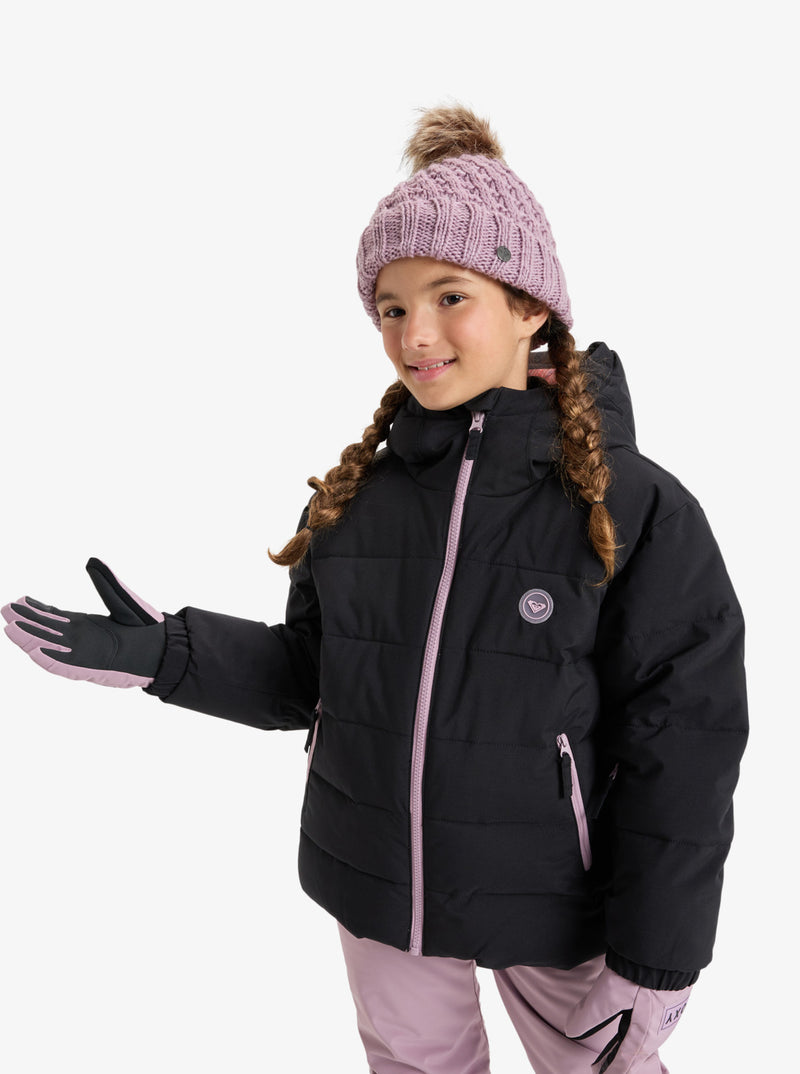Load image into Gallery viewer, Roxy Kids&#39; Snowyhill Puffy 10K Snow Jacket (8-16 Years) True Black ERGTJ03205-KVJ0
