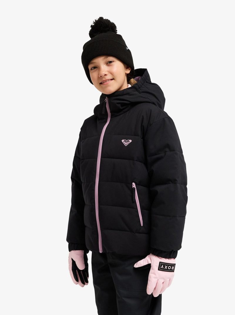 Load image into Gallery viewer, Roxy Kids&#39; Snowyhill Puffy 10K Snow Jacket (8-16 Years) True Black ERGTJ03205-KVJ0
