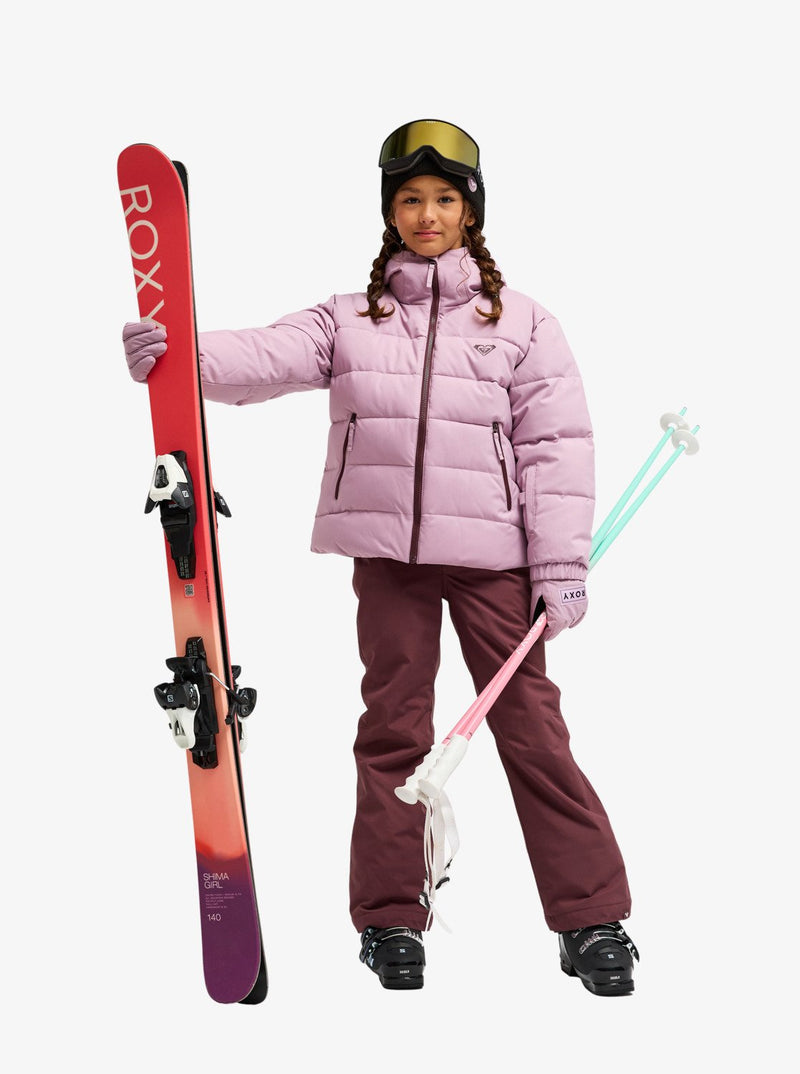 Load image into Gallery viewer, Roxy Kids&#39; Snowyhill Puffy 10K Snow Jacket (8-16 Years) Discreet Mauve ERGTJ03205-MGQ0

