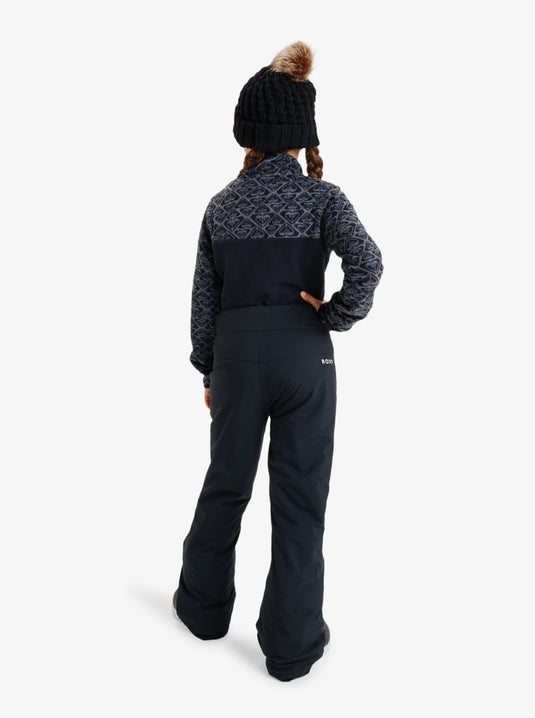 Roxy Kids' Backyard Girl Snow Pants (8-16 Years) True Black ERGTP03059-KVJ0