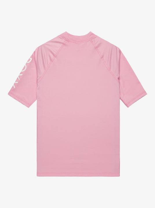 Roxy Kids' Whole Hearted Short Sleeve Girls Rash Vest (6-16 Years) Lilac Chiffon ERGWR03283_MFA0
