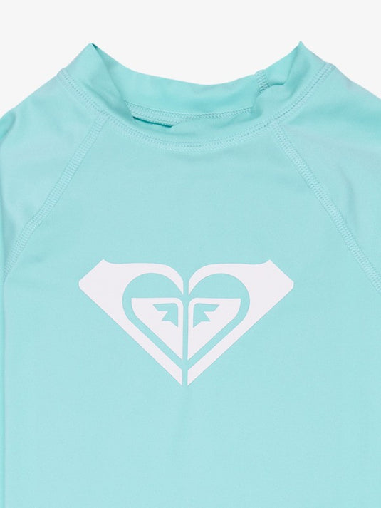 Roxy Kids' Whole Hearted LS Rash Vest Aqua Splash ERGWR03490-BZG0