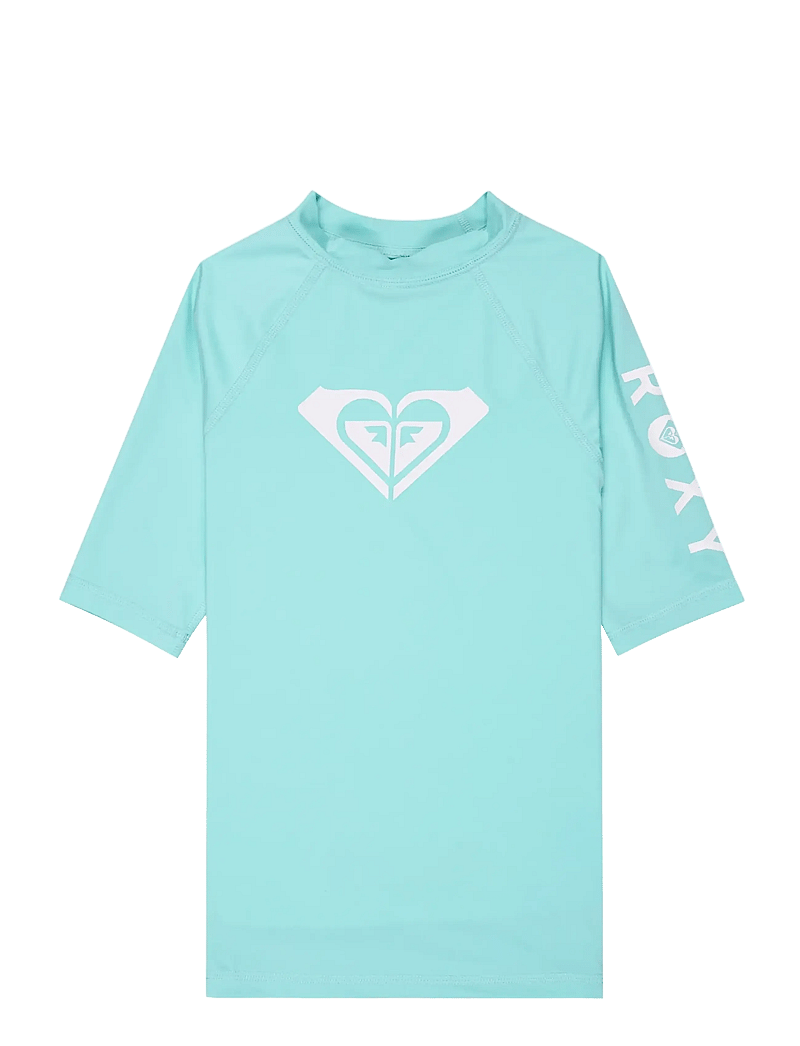 Load image into Gallery viewer, Roxy Kids' Whole Hearted SS Rash Vest Aqua Splash ERGWR03491-BZG0
