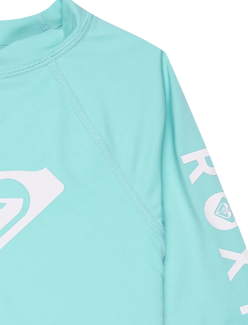 Load image into Gallery viewer, Roxy Kids' Whole Hearted SS Rash Vest Aqua Splash ERGWR03491-BZG0
