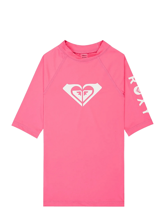 Roxy Kids' Whole Hearted SS Rash Vest Sangria Sunset ERGWR03491-MLW0