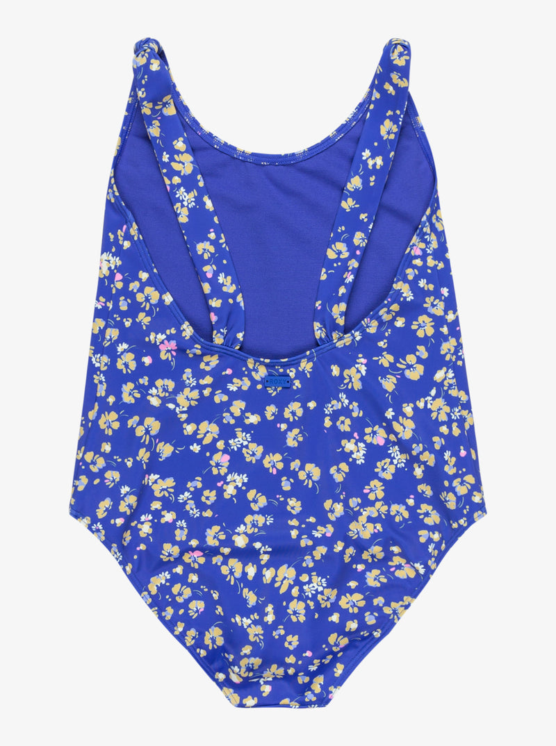 Load image into Gallery viewer, Roxy Kid&#39;s Shadow Floral One Piece Swimsuit Dazzling Blue Coastline Ditsy ERGX103209-XBYM
