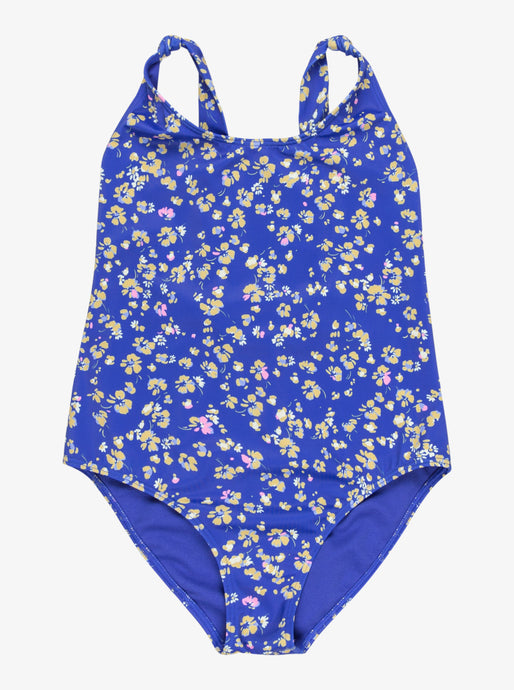 Roxy Kid's Shadow Floral One Piece Swimsuit Dazzling Blue Coastline Ditsy ERGX103209-XBYM