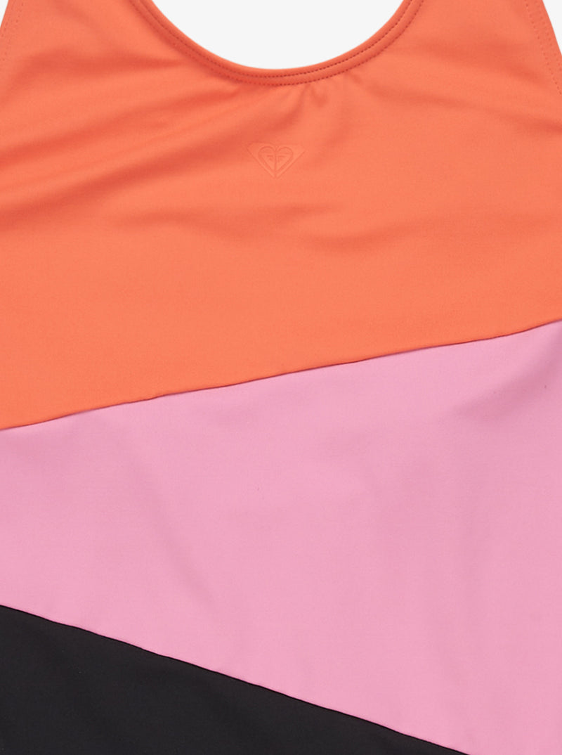 Load image into Gallery viewer, Roxy Girls&#39; Colorblock One Piece Swimsuit Anthracite ERGX103215_KVJ0
