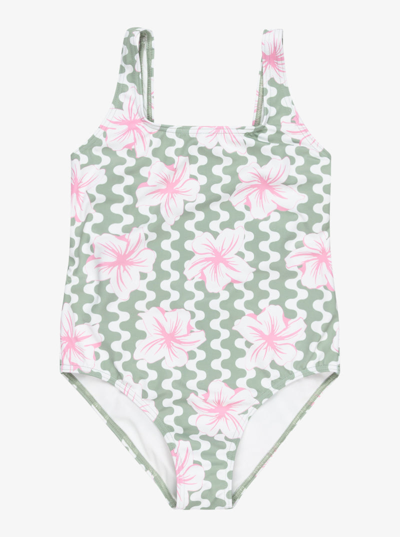 Load image into Gallery viewer, Roxy Girls&#39; Party Waves One Piece Swimsuit Basil Party Waves Rg ERGX103216_GHZ6
