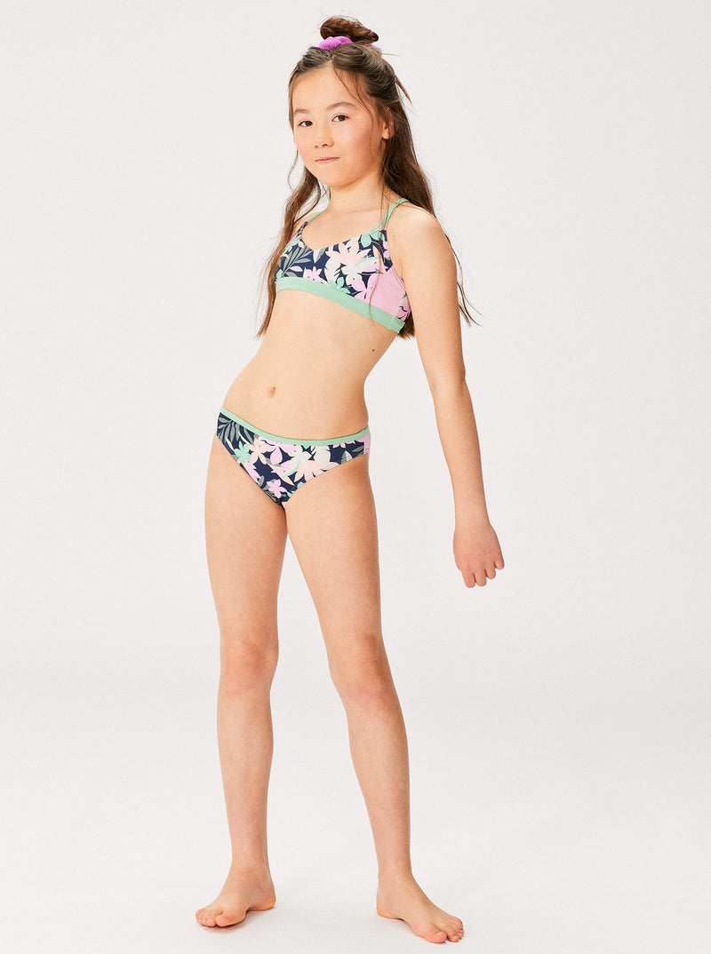 Load image into Gallery viewer, Roxy Kid&#39;s Ilacabo Active Athletic Two-Piece Bikini Set Naval Academy Ilacabo Swim ERGX203558-XBMN
