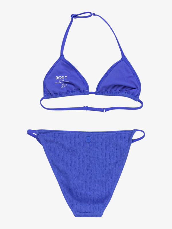 Load image into Gallery viewer, Roxy Kid&#39;s Aruba Two Piece Swim Set Dazzling Blue ERGX203638-PPM0
