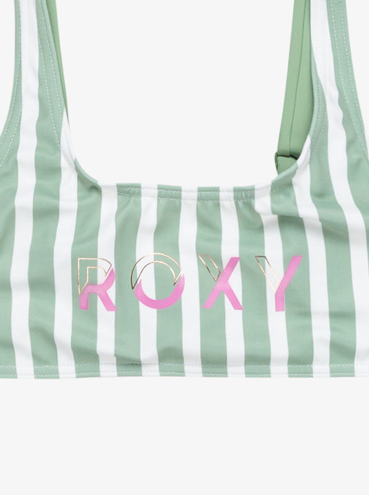 Roxy Girls' Bico Active Rg Two Piece Swim Set Basil Active Rg Stripe ERGX203652_GHZ3