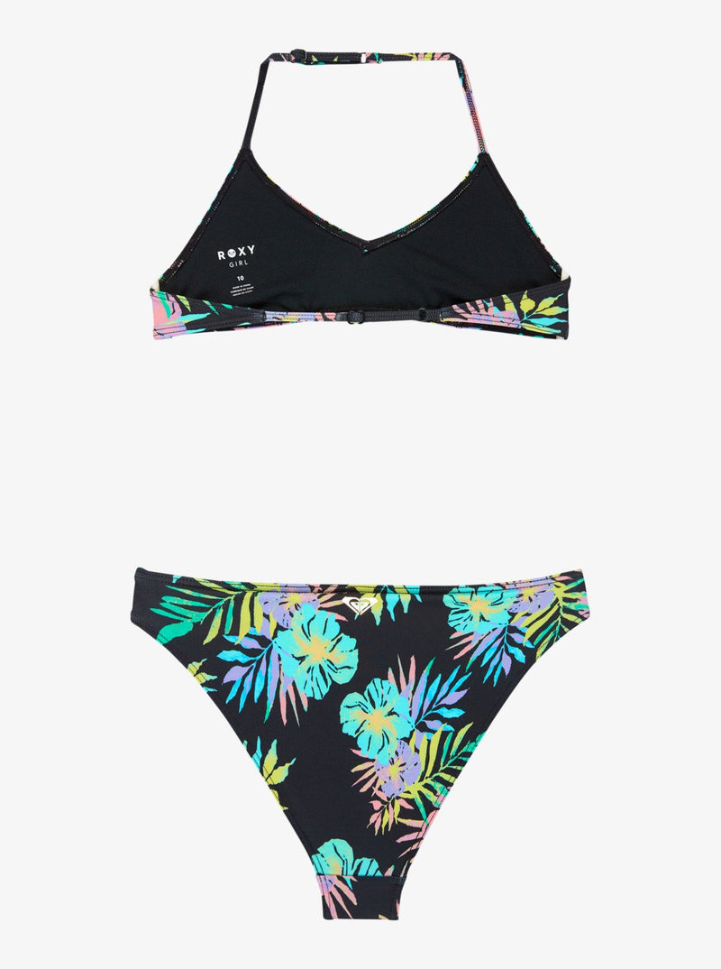 Load image into Gallery viewer, Roxy Kid's Active Bikini Set Anthracite ERGX203692-XMGB
