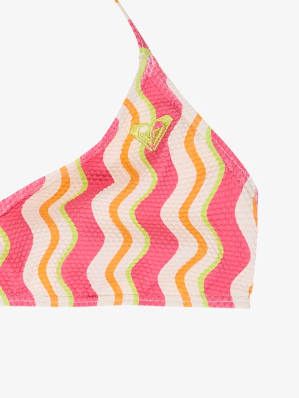 Load image into Gallery viewer, Roxy Kids' Bold Waves Two Piece Bralette Bikini Set (6-10 Years) Papaya Bold Waves ERGX203705_XMNG
