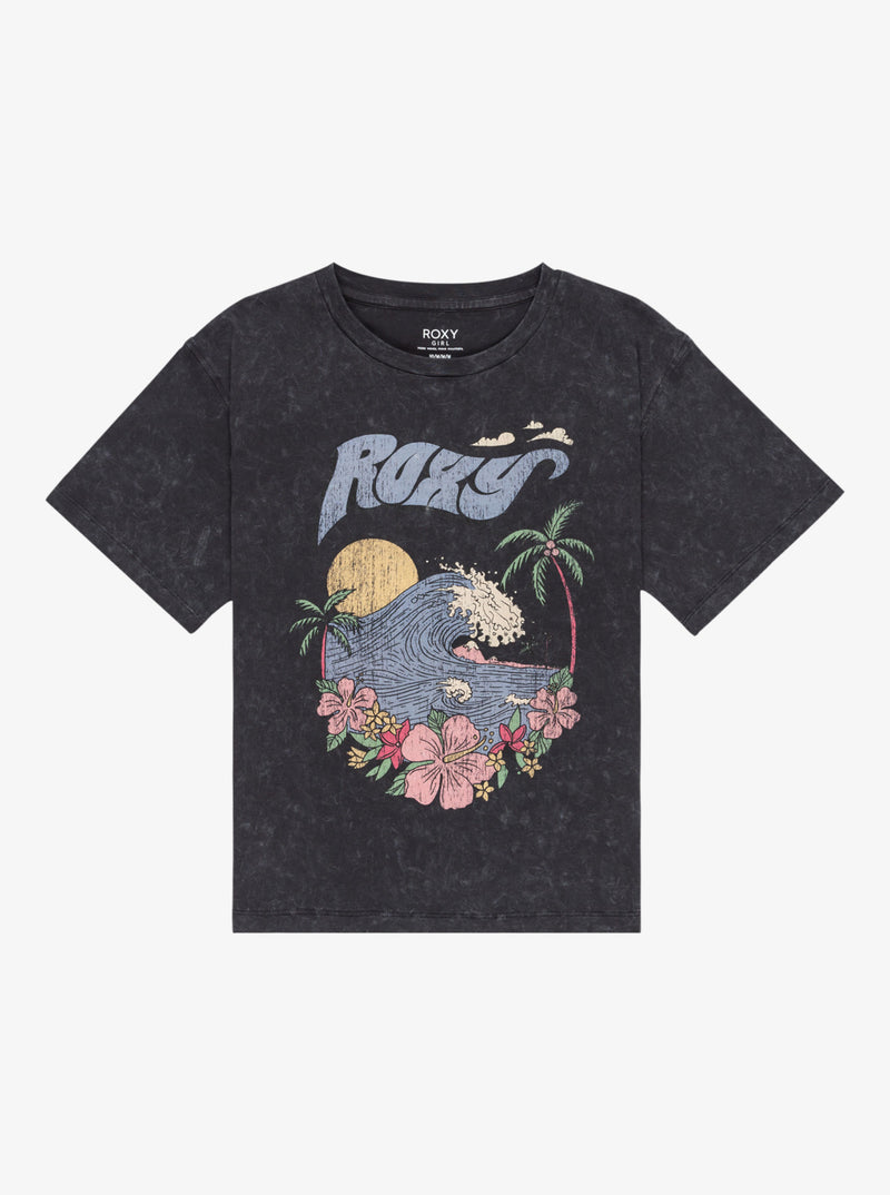 Load image into Gallery viewer, Roxy Kids&#39; Gone To California T-Shirt (8-16 years) Phantom ERGZT04117_KTA0

