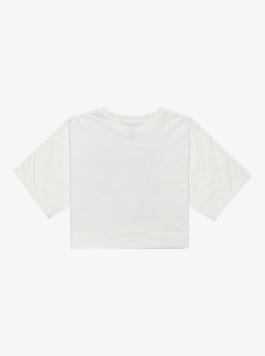 Roxy Kids' Boxy Crop Started T-Shirt (8-16 years) Egret ERGZT04119_WBS0
