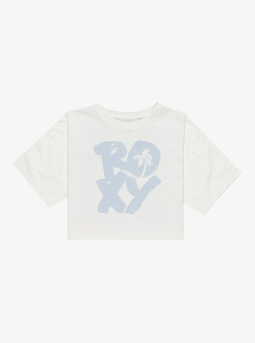 Roxy Kids' Boxy Crop Started T-Shirt (8-16 years) Egret ERGZT04119_WBS0