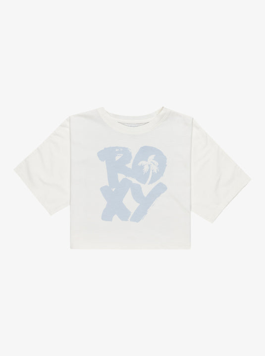 Roxy Kids' Boxy Crop Started T-Shirt (8-16 years) Egret ERGZT04119_WBS0