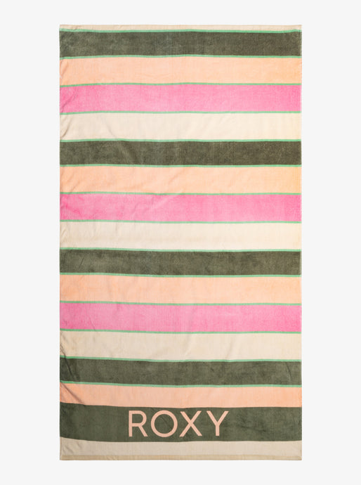 Roxy Women's Cold Water Beach Towel Agave Green Very Vista Stripe ERJAA04268-GNY3
