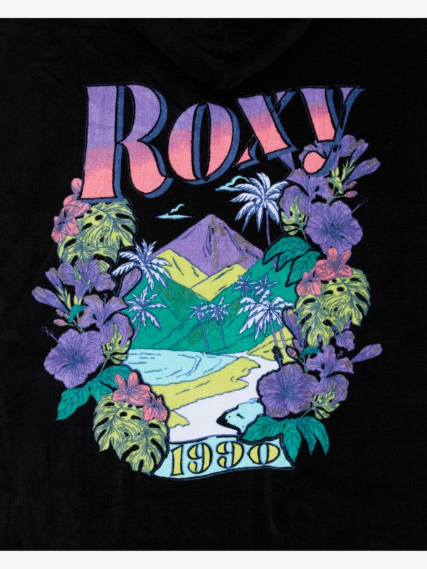 Load image into Gallery viewer, Roxy Women's Infinite Lagoon Poncho Towel Anthracite ERJAA04358-KVJW
