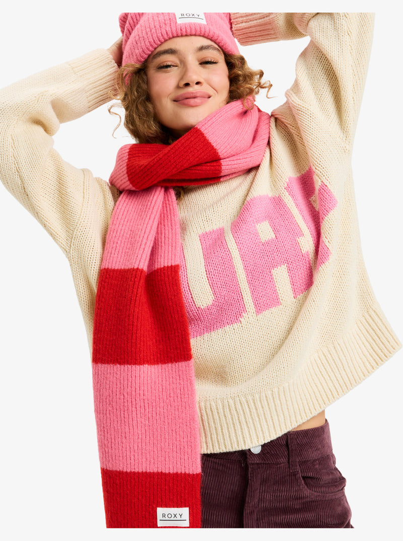 Load image into Gallery viewer, Roxy Women&#39;s Forever Winter Stripy Scarf Tomato ERJAA04414-RPH0
