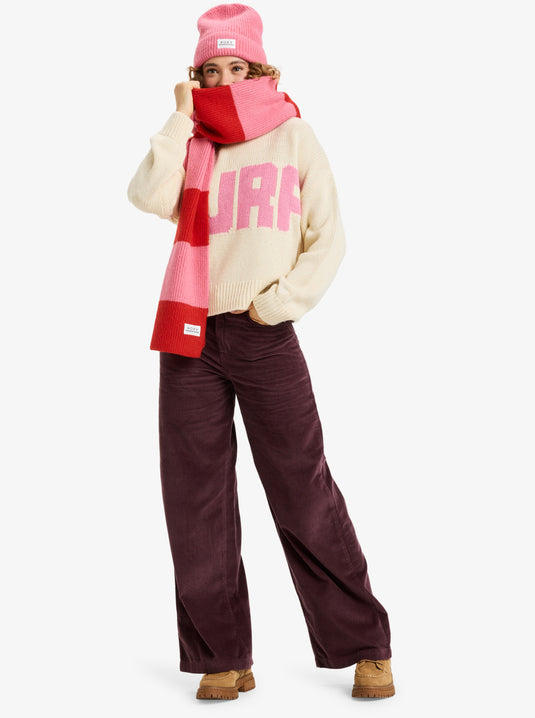 Roxy Women's Forever Winter Stripy Scarf Tomato ERJAA04414-RPH0