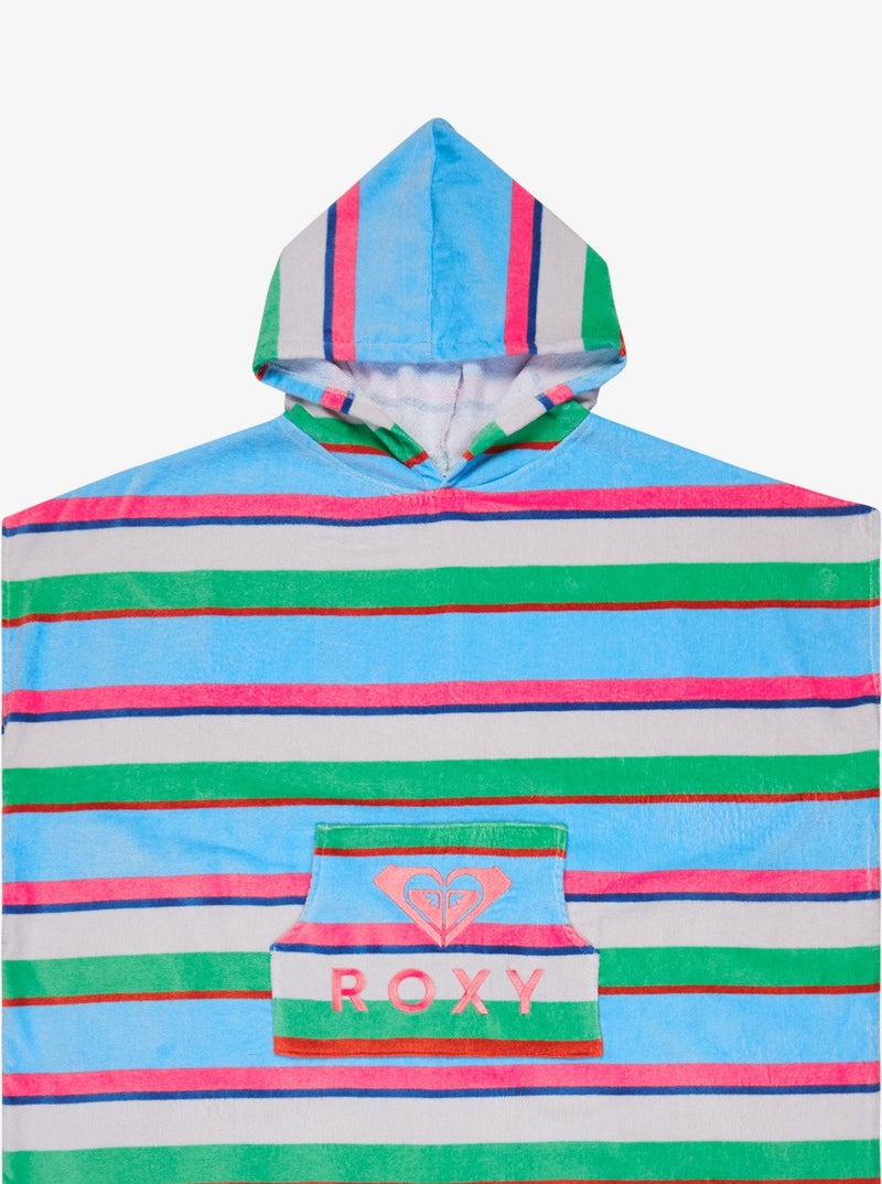 Load image into Gallery viewer, Roxy Women's Stay Magical Printed Poncho Towel Cloud Dancer Classic Stripe ERJAA04433-WBP2
