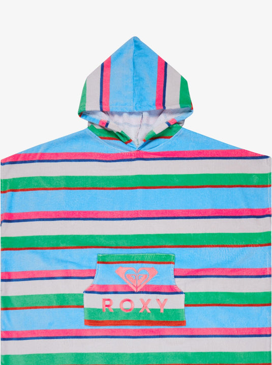 Roxy Women's Stay Magical Printed Poncho Towel Cloud Dancer Classic Stripe ERJAA04433-WBP2