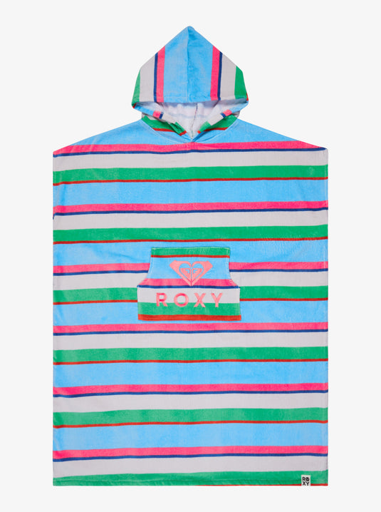 Roxy Women's Stay Magical Printed Poncho Towel Cloud Dancer Classic Stripe ERJAA04433-WBP2