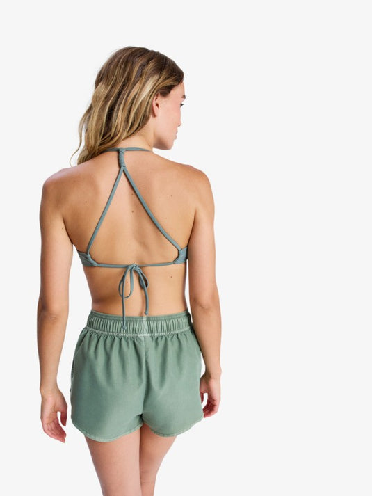 Roxy Women's No Bad Waves Boardshorts Oil Green ERJBS03327-GLD0