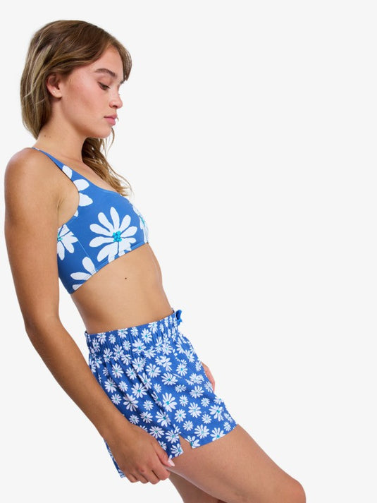 Roxy Women's No Bad Waves Boardshorts Dutch Blue Flower Soul Small ERJBS03339-BMT8