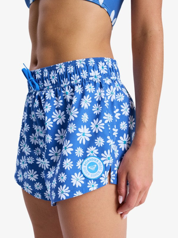 Load image into Gallery viewer, Roxy Women's No Bad Waves Boardshorts Dutch Blue Flower Soul Small ERJBS03339-BMT8
