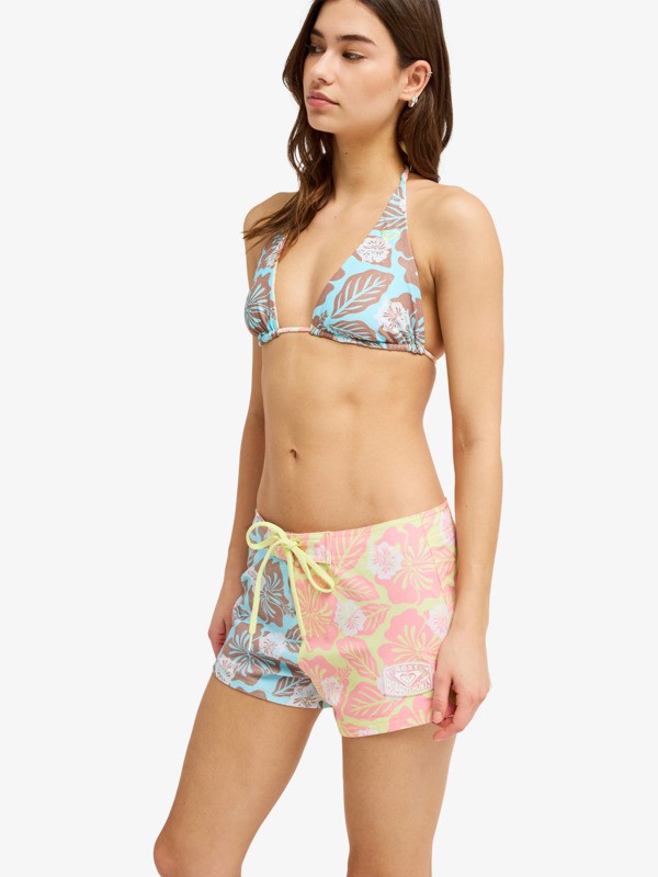 Load image into Gallery viewer, Roxy Women's To Dye For 3-Inch Bordshorts Brownie Hibiscus Hype ERJBS03345-CME6
