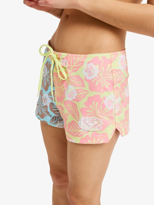 Roxy Women's To Dye For 3-Inch Bordshorts Brownie Hibiscus Hype ERJBS03345-CME6