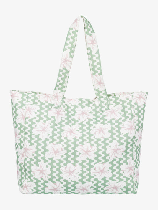 Roxy Women's Anti Bad Vibes Large Tote Bag Basil Party Waves Yw ERJBT03406_GHZ5