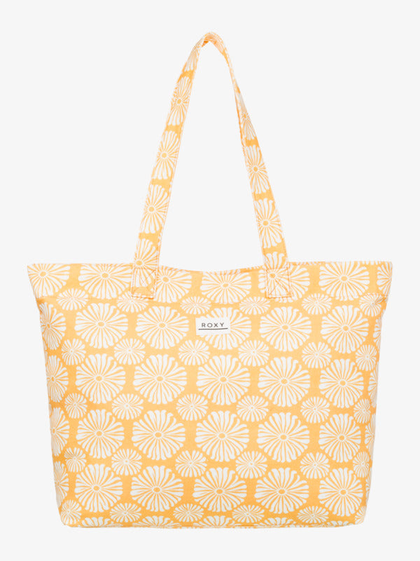Load image into Gallery viewer, Roxy Women&#39;s Sweeter Than Honey Large Tote Banana Cream Tropical Tile ERJBT03407_YFL5
